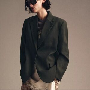 ZARA NWT Oversized Wool Blazer ZW Collection